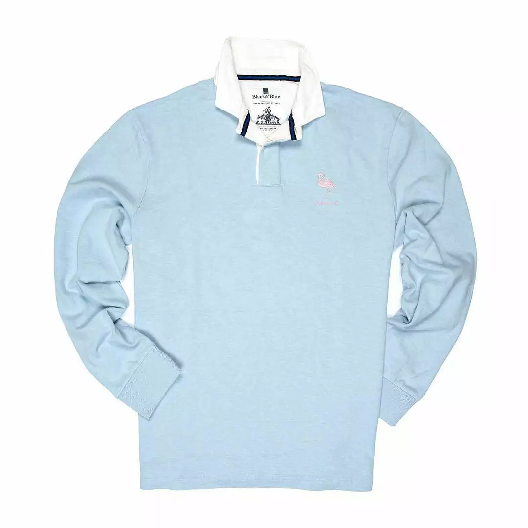 Black & Blue 1871 Clothing Flamingoes 1871 Rugby Shirt 3 Black & Blue 1871 Clothing Flamingoes 1871 Rugby Shirt