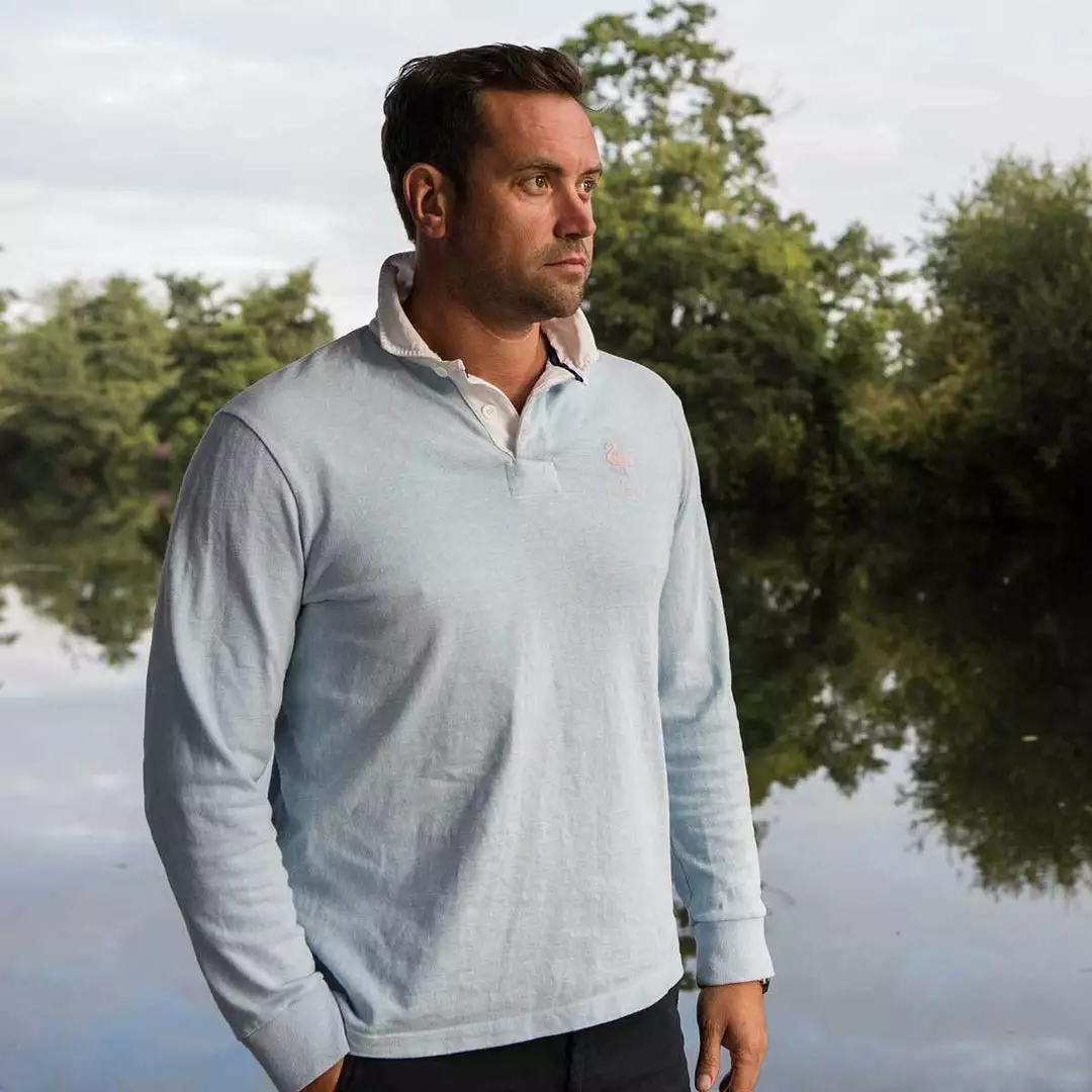 Black & Blue 1871 Clothing Flamingoes 1871 Rugby Shirt 4 Black & Blue 1871 Clothing Flamingoes 1871 Rugby Shirt