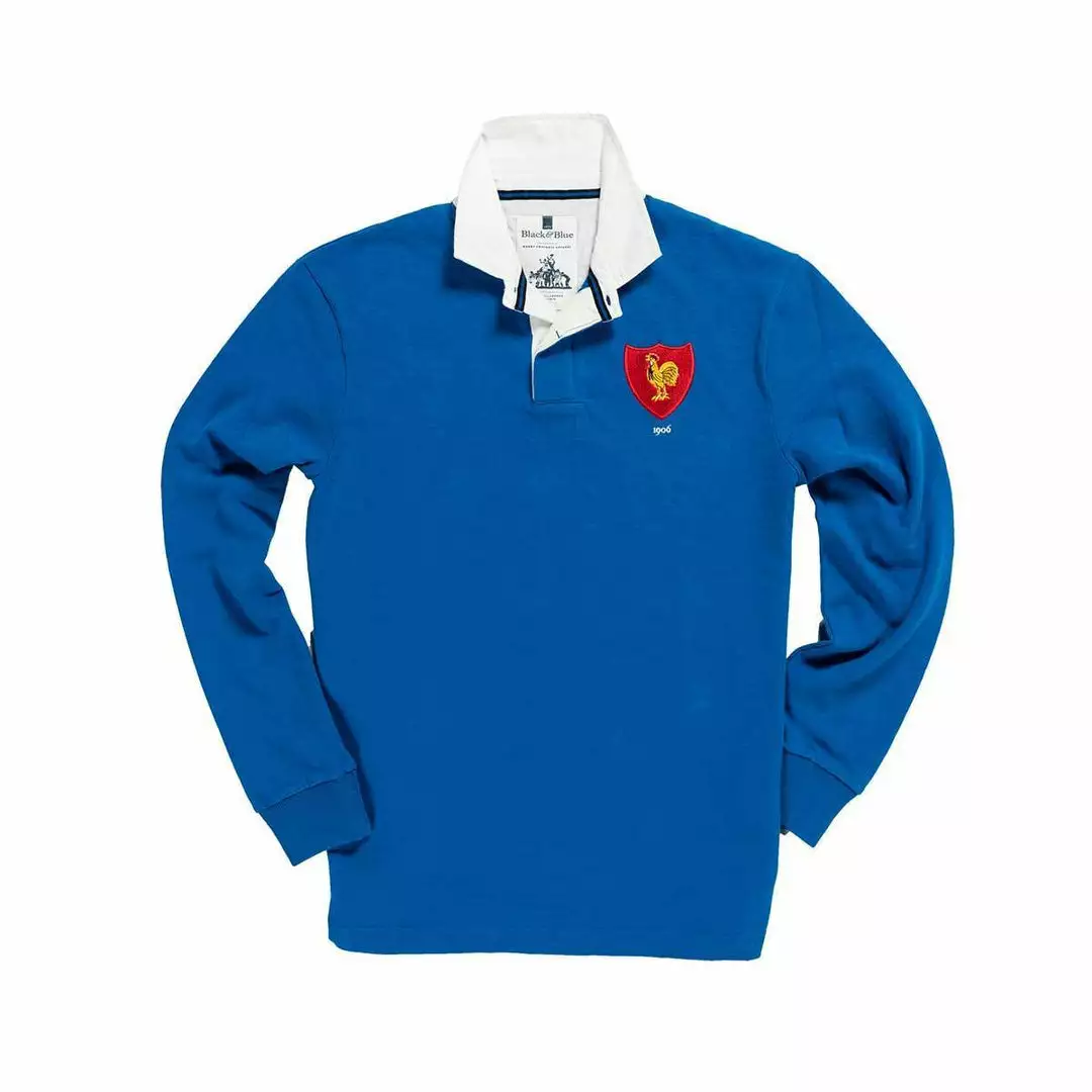 Black & Blue 1871 France 1906 Rugby Shirt 3 Black & Blue 1871 France 1906 Rugby Shirt