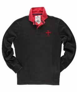 Black & Blue 1871 Clothing Law Club 1871 Rugby Shirt