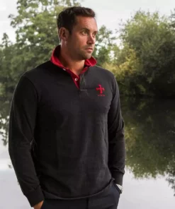 Black & Blue 1871 Clothing Law Club 1871 Rugby Shirt