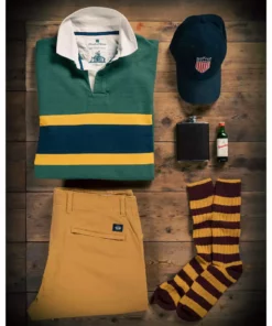 Black & Blue 1871 Clothing Outdoor Heritage Rugby Shirt