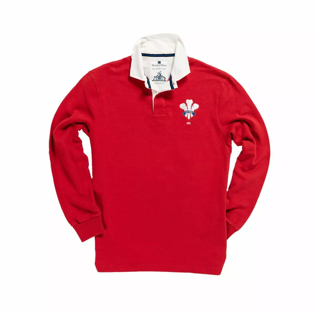 Black & Blue 1871 Clothing Wales 1881 Rugby Shirt 3 Black & Blue 1871 Clothing Wales 1881 Rugby Shirt