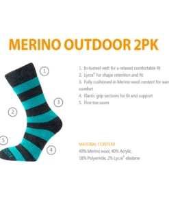 Horizon Socks Clothing Heritage Merino Outdoor | 2 Pack