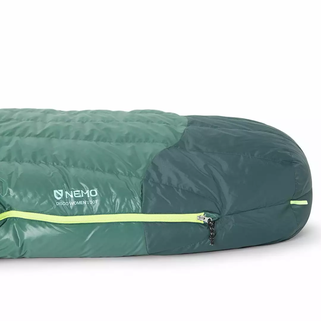 NEMO Equipment Camping Kit Disco Women's Down Sleeping Bag 30°F 8 NEMO Equipment Camping Kit Disco Women's Down Sleeping Bag 30°F