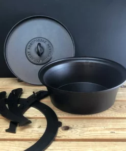 Netherton Foundry Home, Garden & Cooking Dutch Oven With Hot Coals Lid And Stand