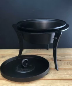 Netherton Foundry Home, Garden & Cooking Dutch Oven With Hot Coals Lid And Stand
