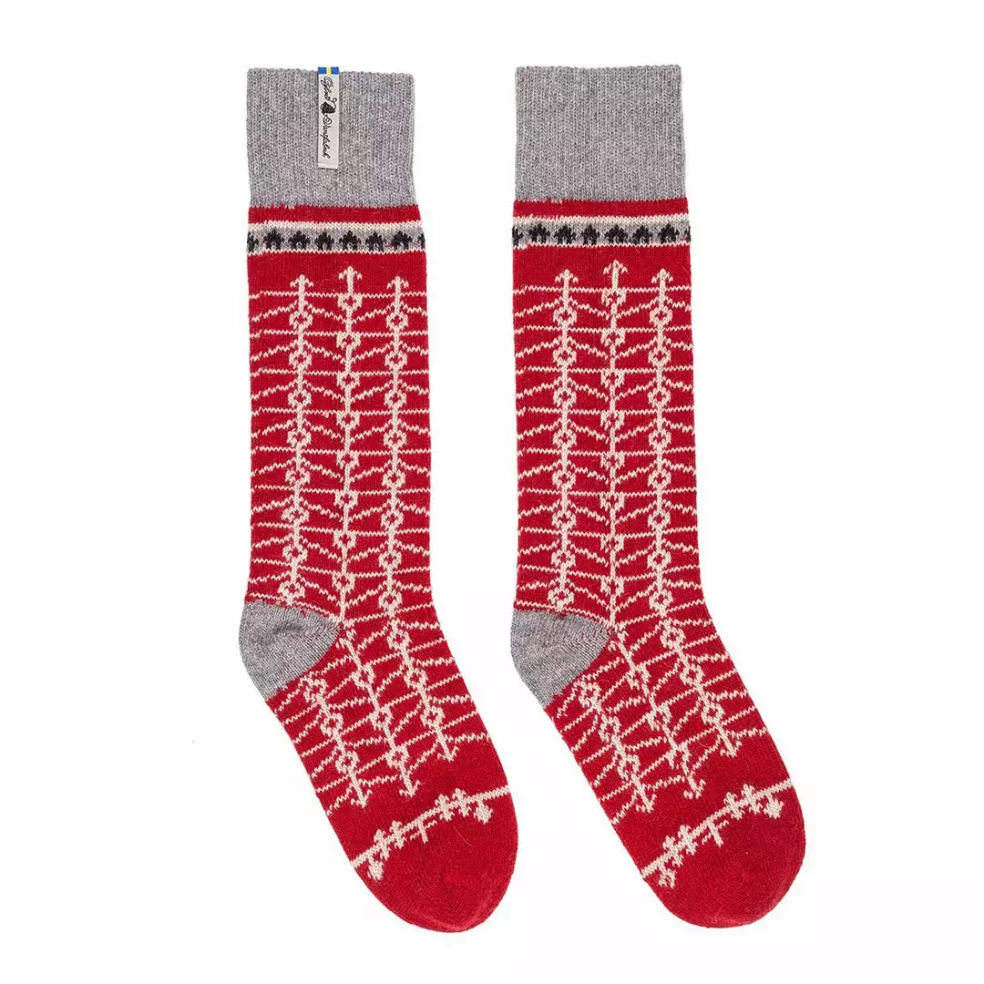 Öjbro Vantfabrik Clothing Ekshärad Röd Socks 3 Öjbro Vantfabrik Clothing Ekshärad Röd Socks