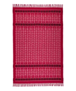 Öjbro Vantfabrik Ekshärad Röd Wool Blanket