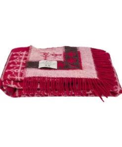 Öjbro Vantfabrik Ekshärad Röd Wool Blanket