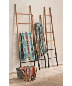 Pendleton Oversized Jacquard Spa Towel | Aqua