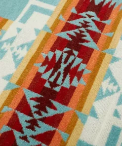 Pendleton Oversized Jacquard Spa Towel | Aqua