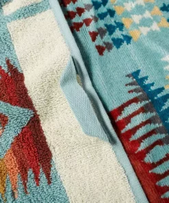 Pendleton Oversized Jacquard Spa Towel | Aqua