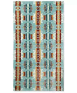 Pendleton Oversized Jacquard Spa Towel | Aqua