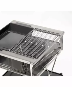 Snow Peak Grill Stainless Half Pro Camping Kit
