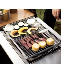 Snow Peak Grill Stainless Half Pro Camping Kit