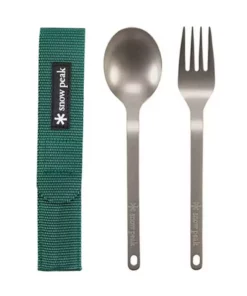Snow Peak Camping Kit Titanium Fork & Spoon Set