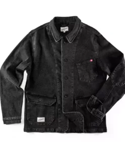 &SONS Black Denim Carver Jacket Clothing