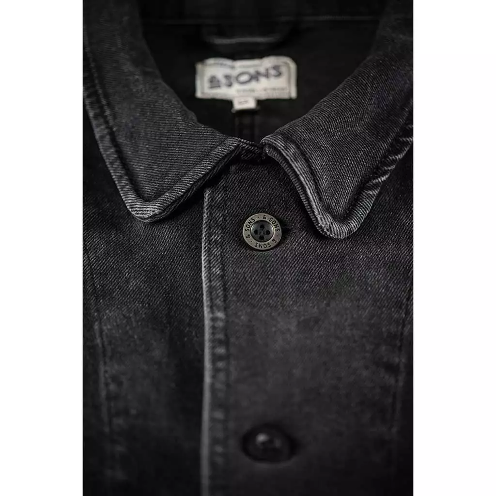 &SONS Black Denim Carver Jacket Clothing 10 &SONS Black Denim Carver Jacket Clothing
