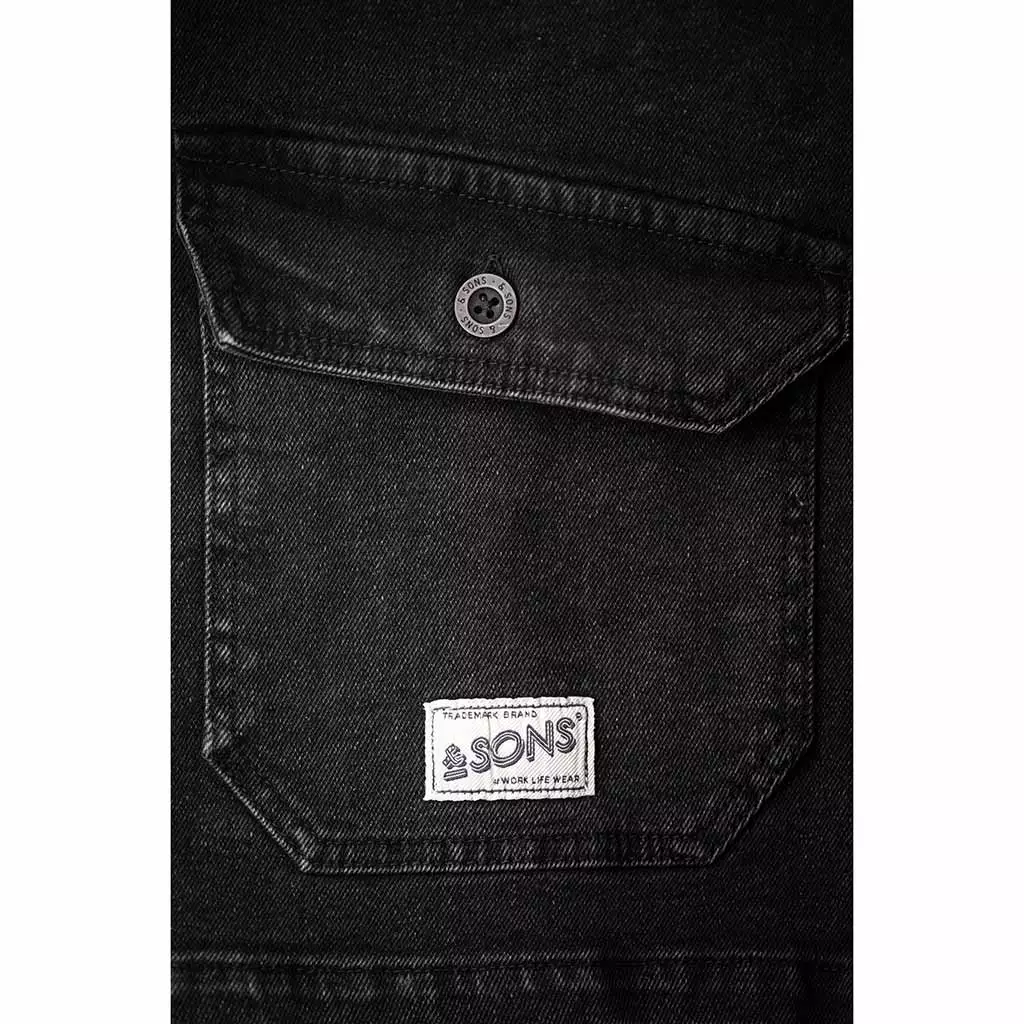 &SONS Black Denim Carver Jacket Clothing 8 &SONS Black Denim Carver Jacket Clothing