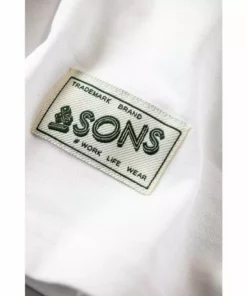 &SONS Classic White V-Neck T-Shirt Clothing