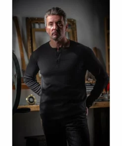 &SONS New Elder Henley Shirt Clothing