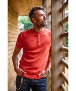 &SONS New Elder Henley Short Sleeve Shirt Clothing