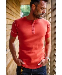 &SONS New Elder Henley Short Sleeve Shirt Clothing