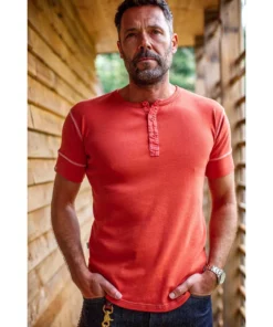 &SONS New Elder Henley Short Sleeve Shirt Clothing