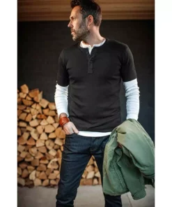 &SONS New Elder Henley Short Sleeve Shirt