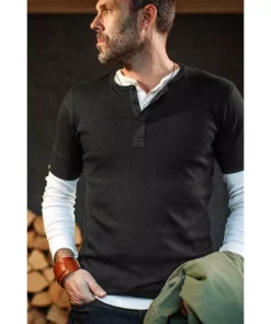 &SONS New Elder Henley Short Sleeve Shirt