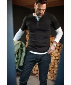 &SONS New Elder Henley Short Sleeve Shirt