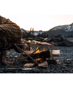 Wolf And Grizzly Camping Kit Grill With Fire Set